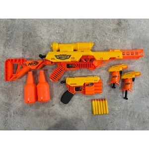 Nerf Alpha Strike Battalion Set, 4 Blasters, 2 Half-Targets, 6 Nerf Darts Set